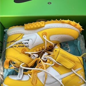 Off White Nike Varsity maize sneakers